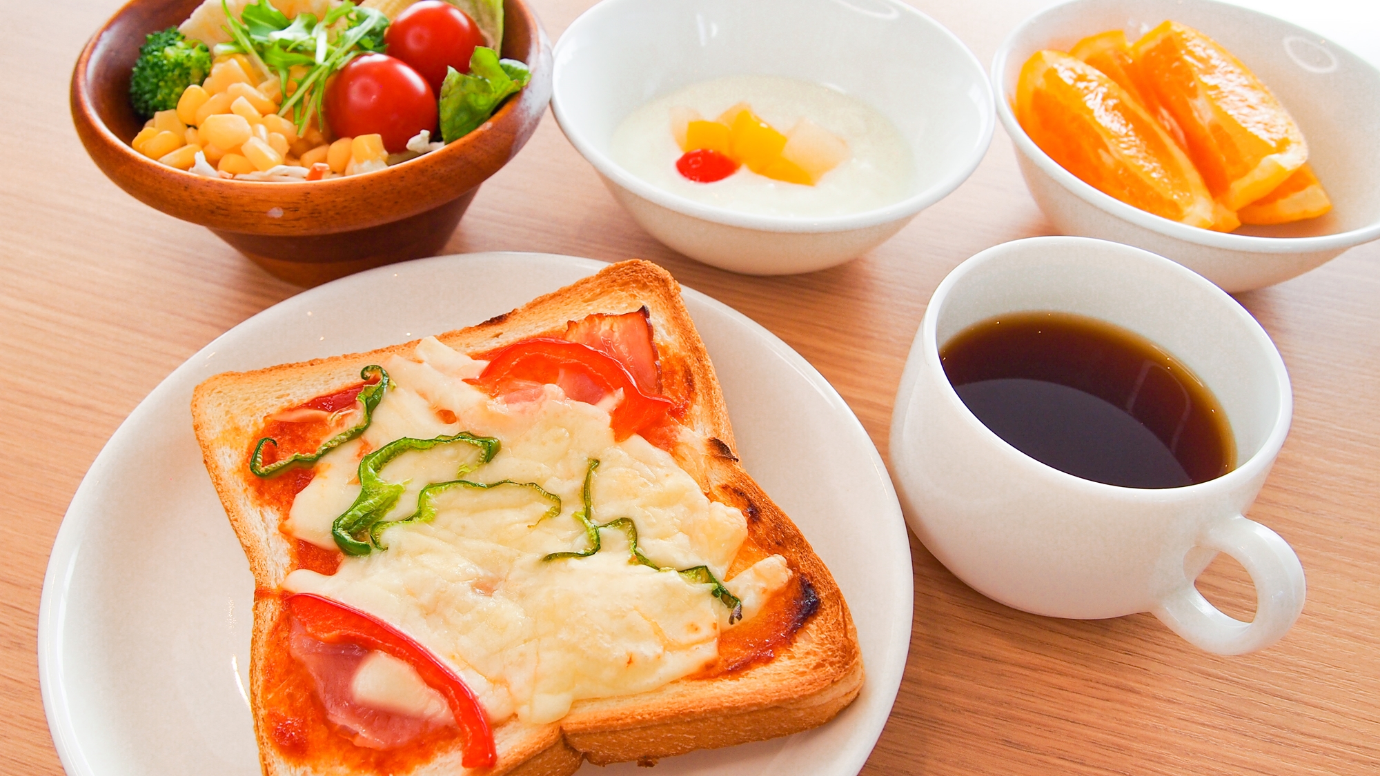 【朝食バイキング】ピザトーストセット