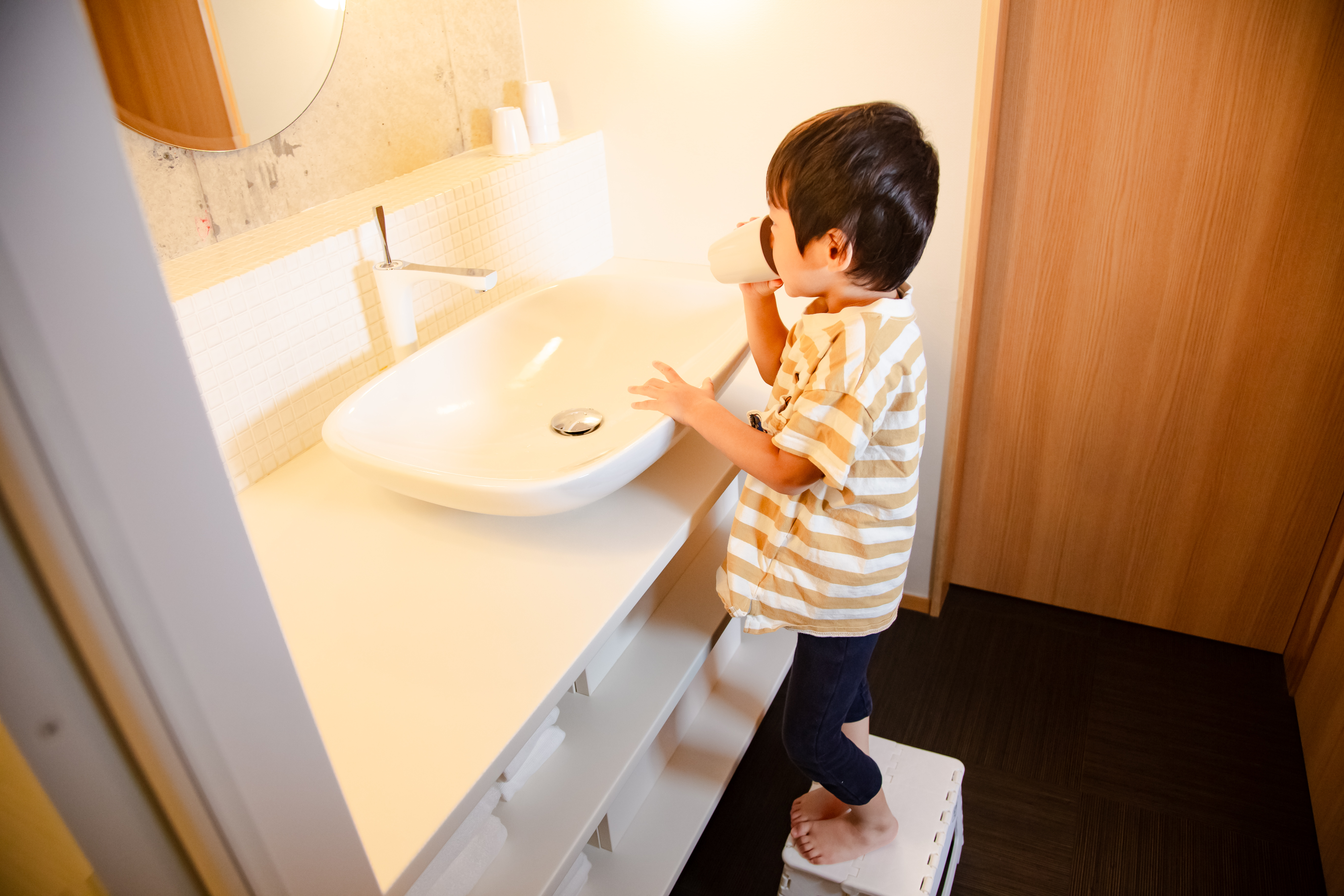 子供用の台ご用意してます