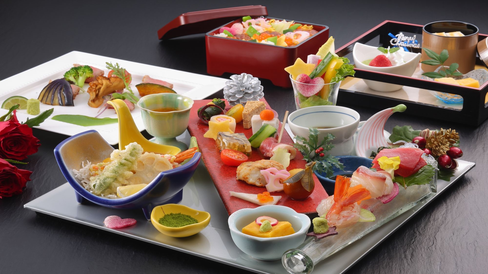 【クリスマスは最上階で日本料理を】絶景とともに彩る限定ディナー「聖夜パレットコース」／2食付