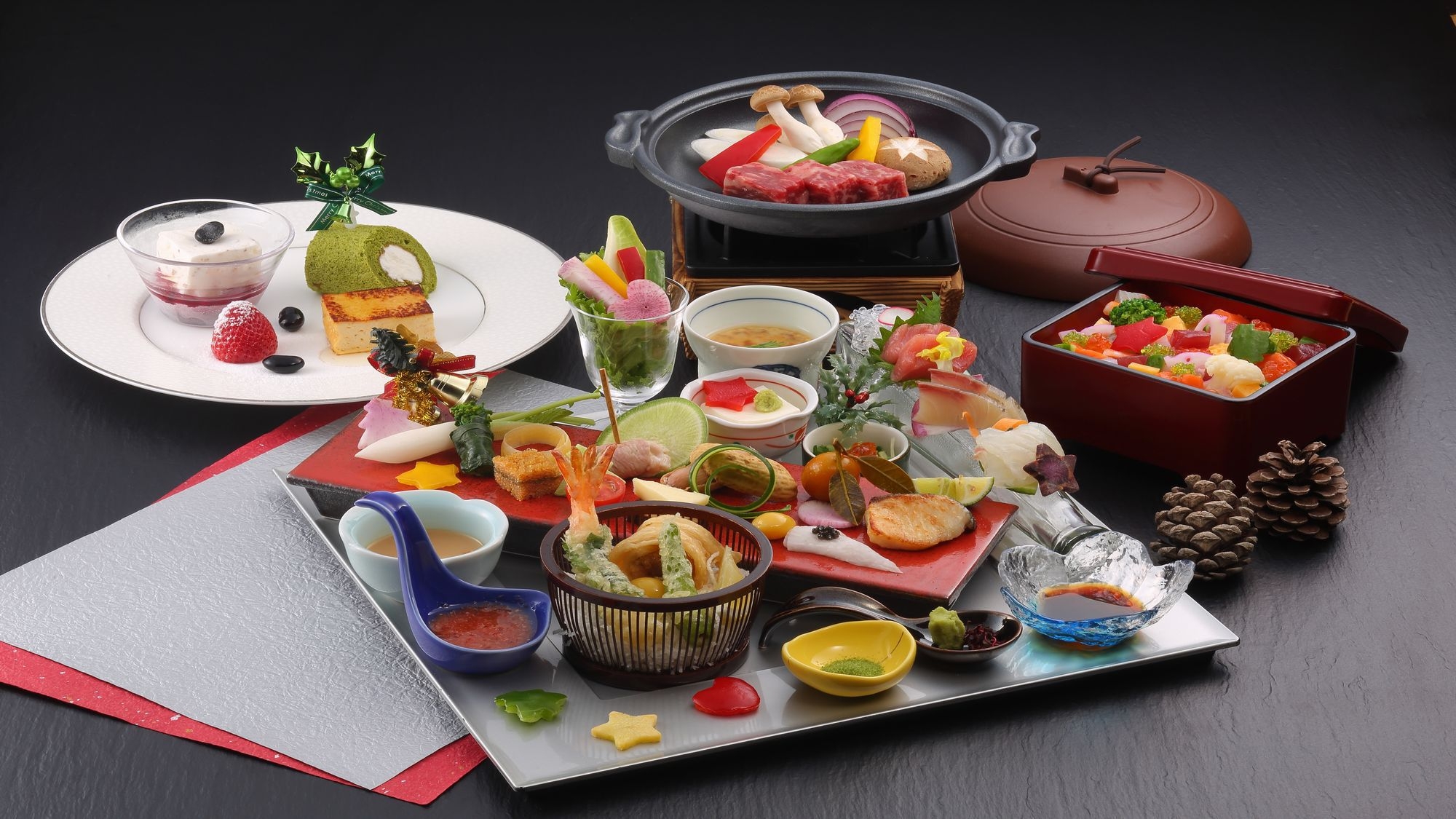 【クリスマスは最上階で日本料理を】限定ディナー「聖夜パレットコース」／夕食付