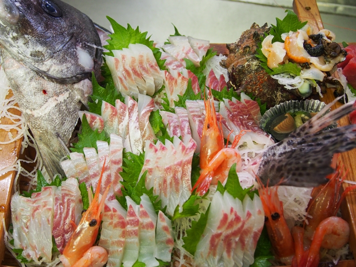 (満足)アワビの踊り焼き＆刺身盛り合わせ付きプラン（朝食無しプラン）