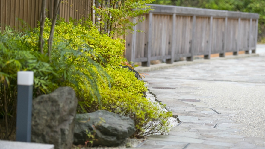 千慶敷地内の風景です。朝の澄んだ空気の中、お散歩するのもオススメです。