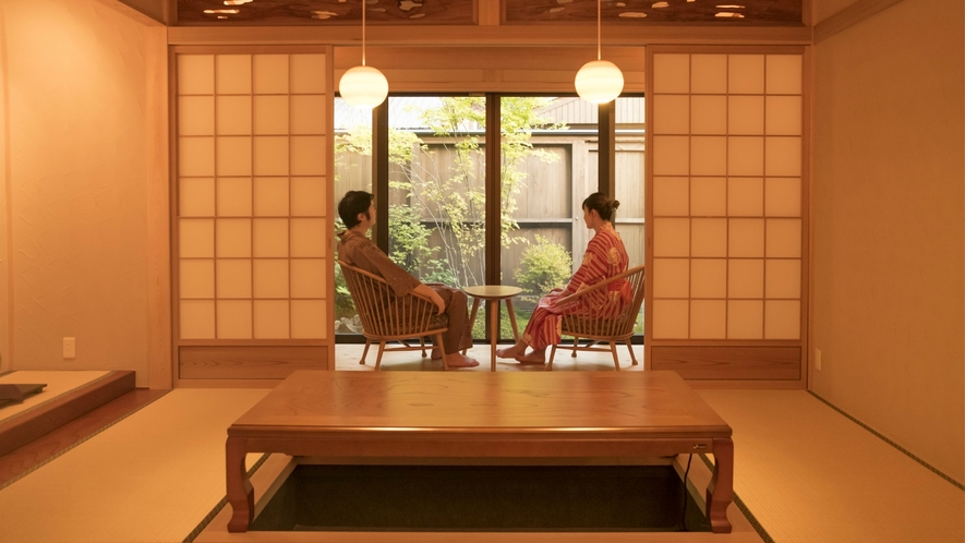 千慶の客室はわずか九棟の別棟離れづくり。大切な人とプライベート空間で過ごす特別な時間。