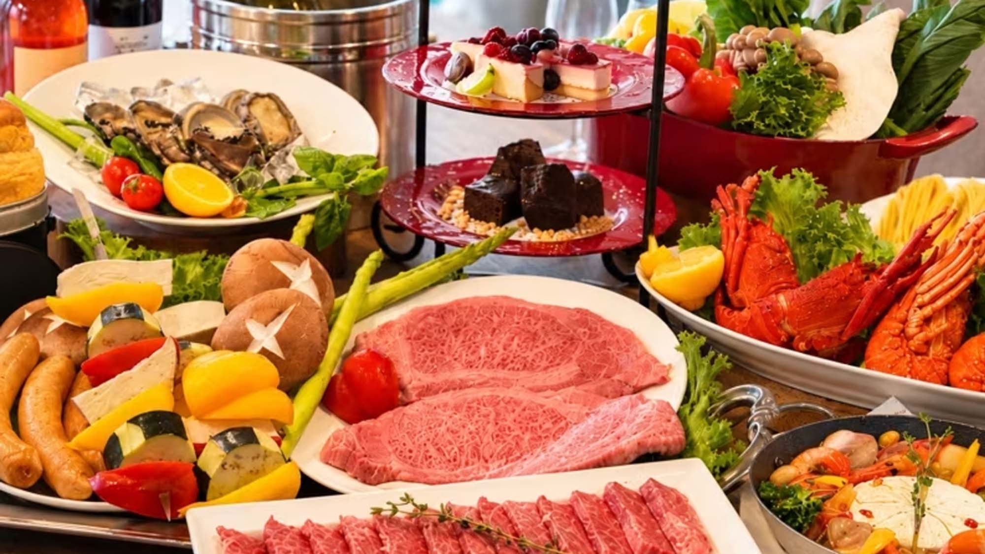 【期間限定光の道プレミアム】鮑・ロブスター・厳選牛BBQ！スイーツ＆ドリンクも楽しむステイ／1泊夕食