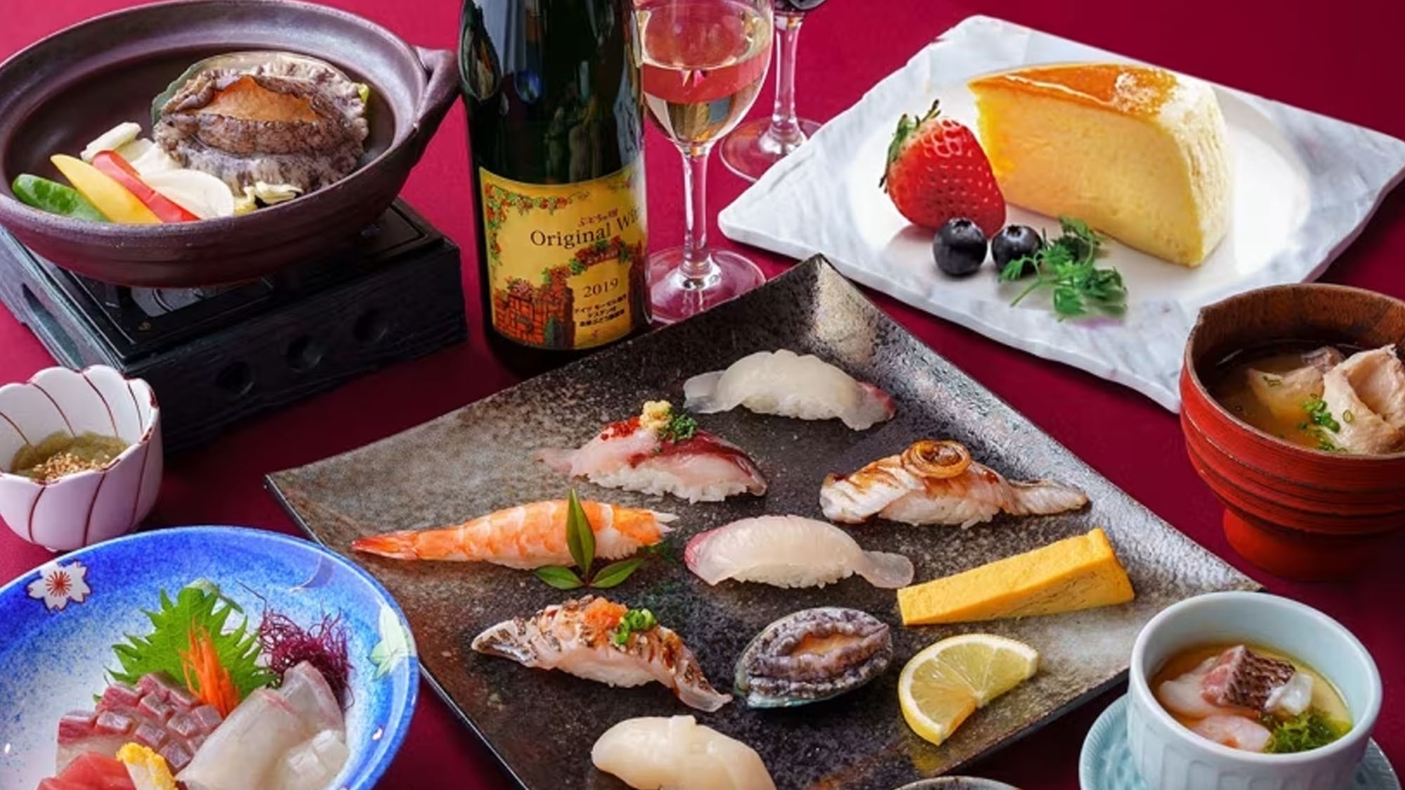 【海辺の鮨宿】海を見ながらアニバーサリー鮨コースを味わうひと時！絶景コテージSTAY【1泊2食付】
