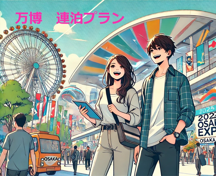 【万博】迷ったらこれ！スタンダード2連泊プラン★朝食＆ハッピーアワー付♪【事前決済限定】