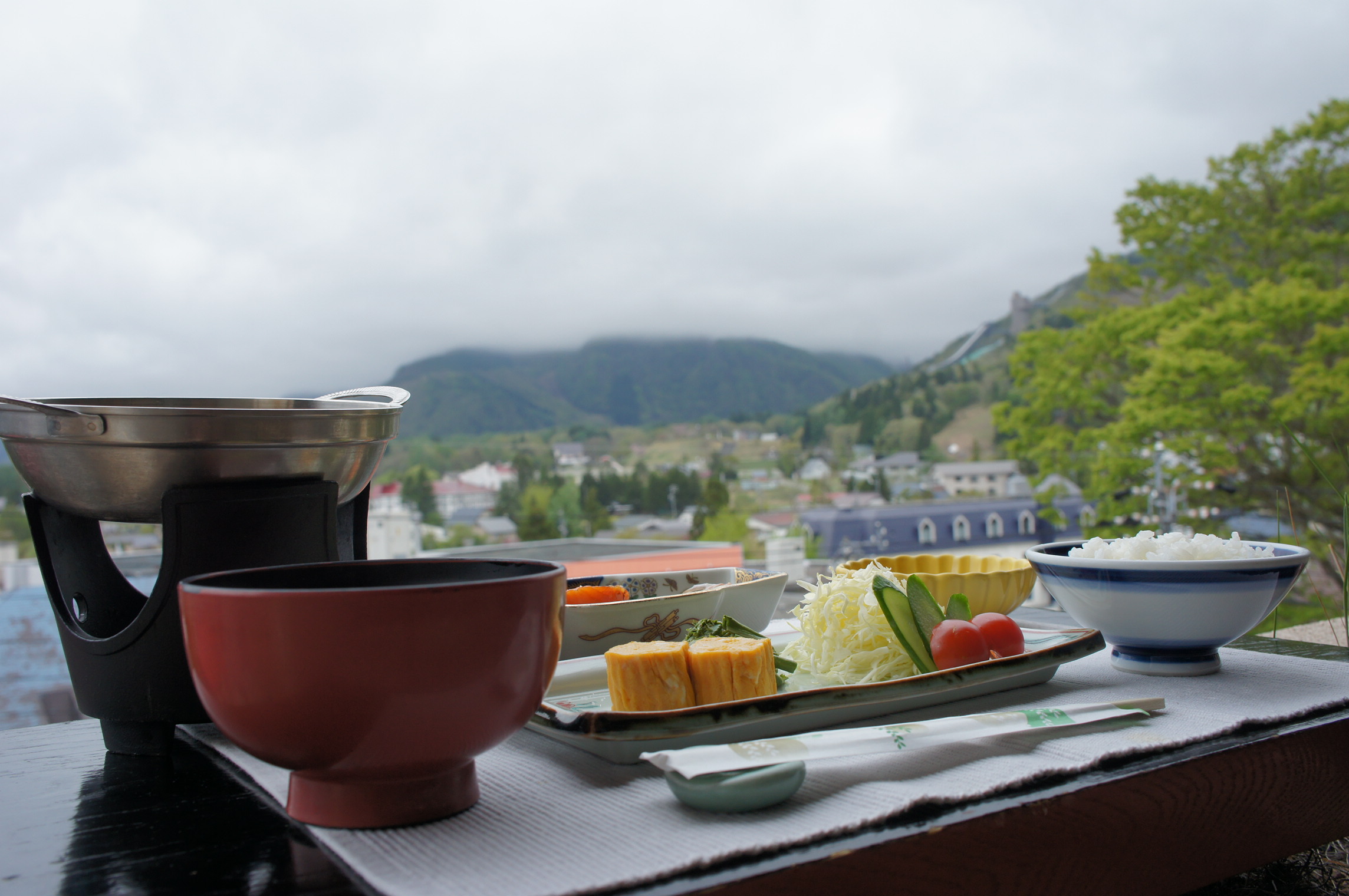 朝食の一例　屋上