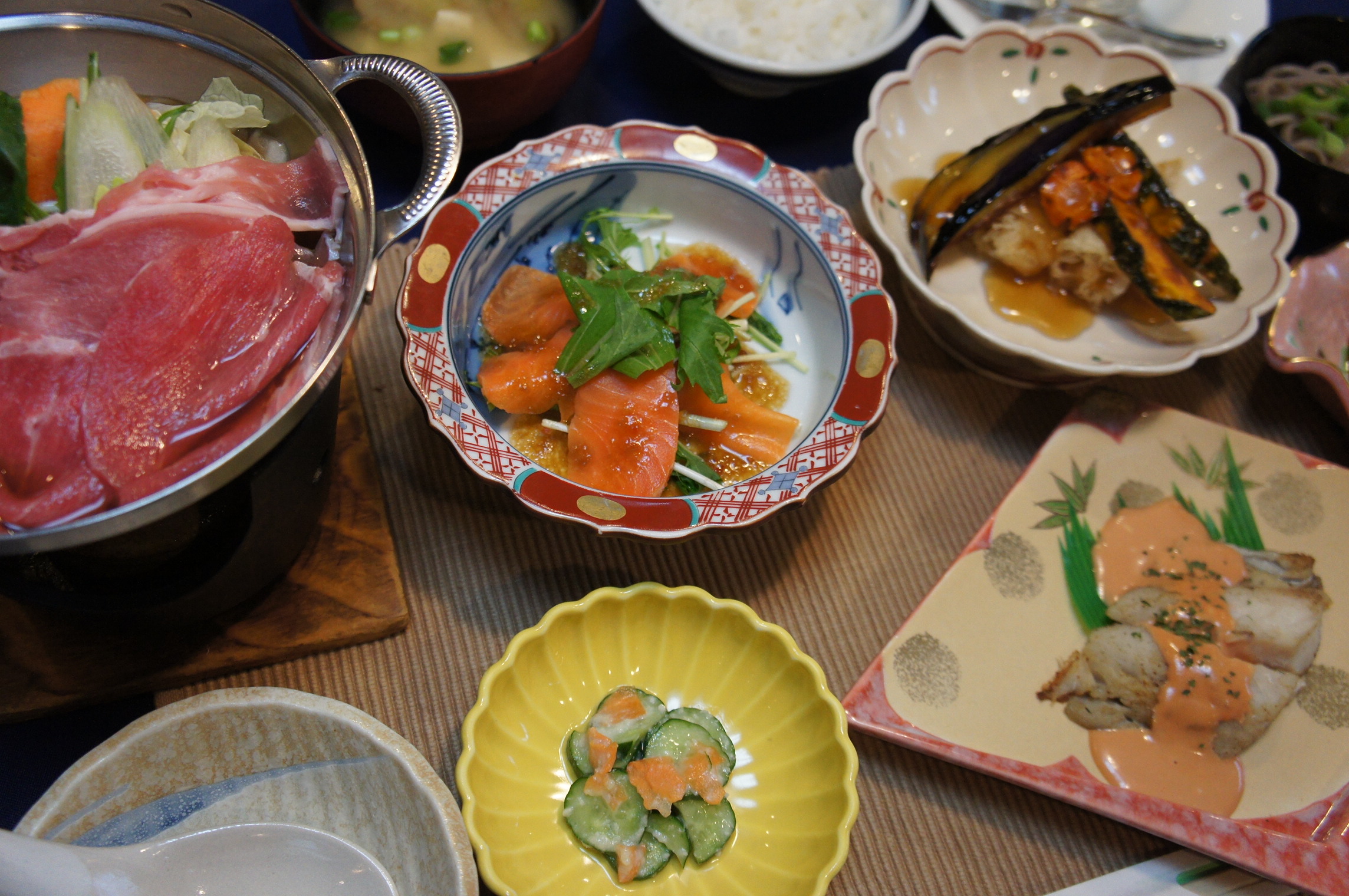 夕食の一例　グリーンシーズン