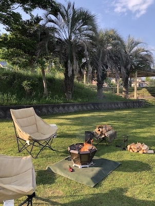 激レア！お宿で焚火体験プラン　ほっこり癒し体験　宮浜温泉入浴券・無料朝食付　家族同室　広島・宮島旅行