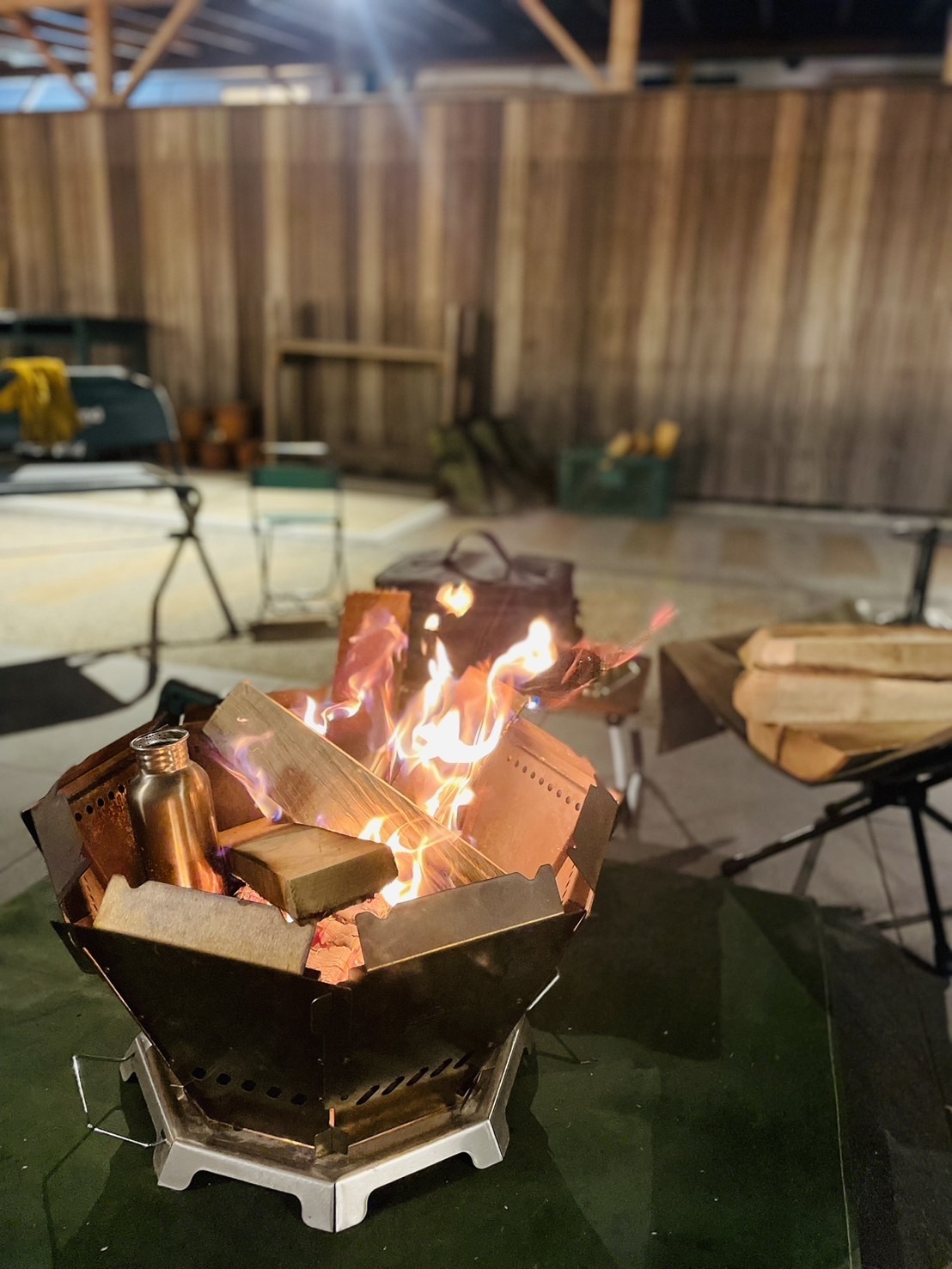 激レア！お宿で焚火体験プラン　ほっこり癒し体験　宮浜温泉入浴券・無料朝食付　家族同室　広島・宮島旅行