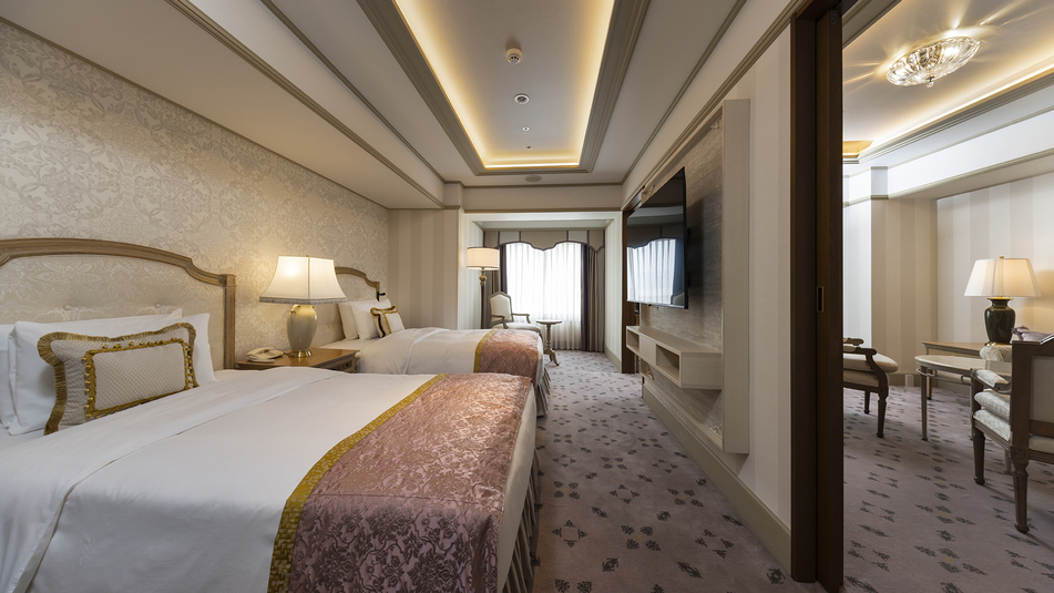 禁煙 スイートツイン(60平米・西向き) 寝室