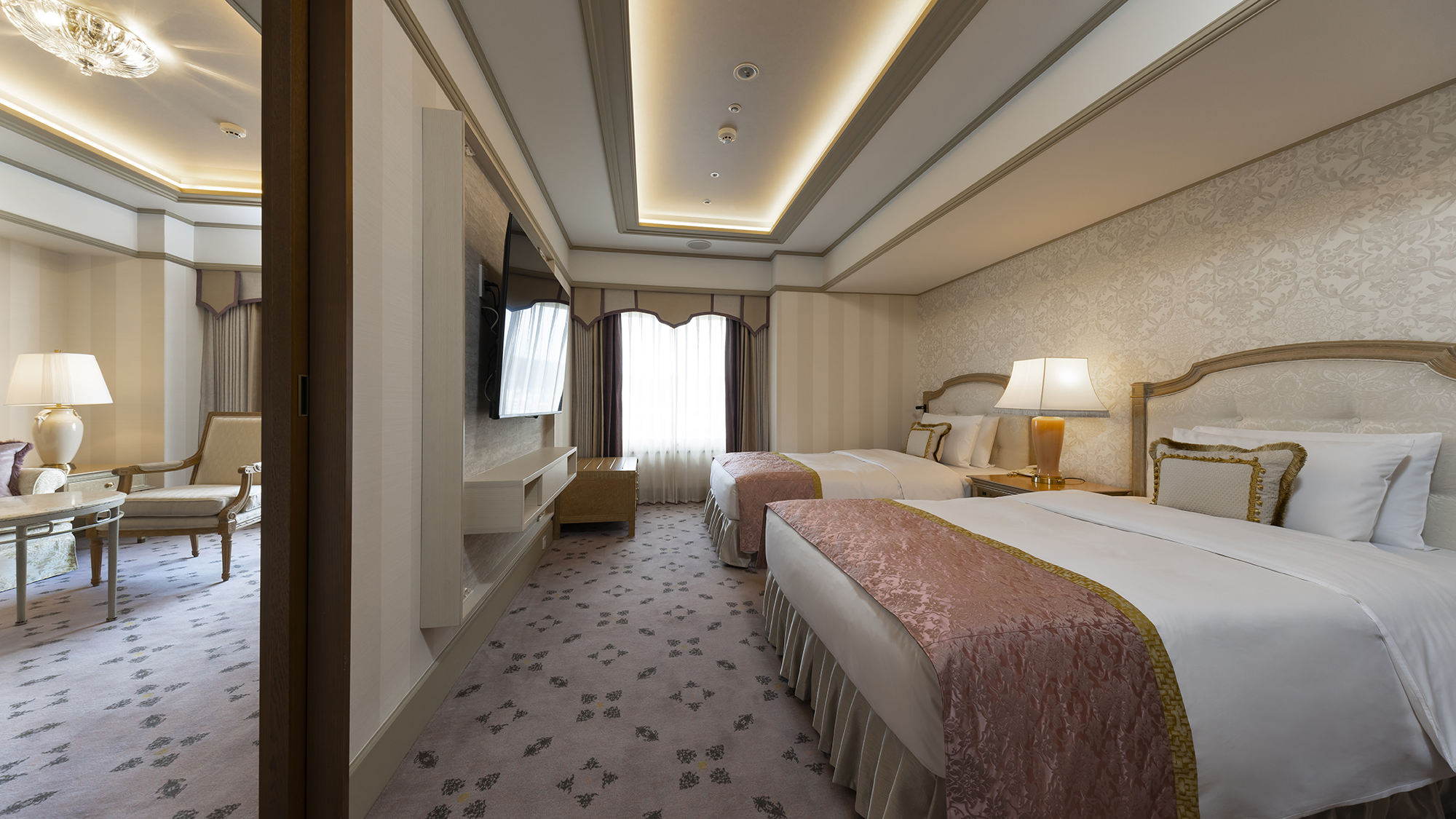 禁煙 スイートツイン(54平米・東向き) 寝室