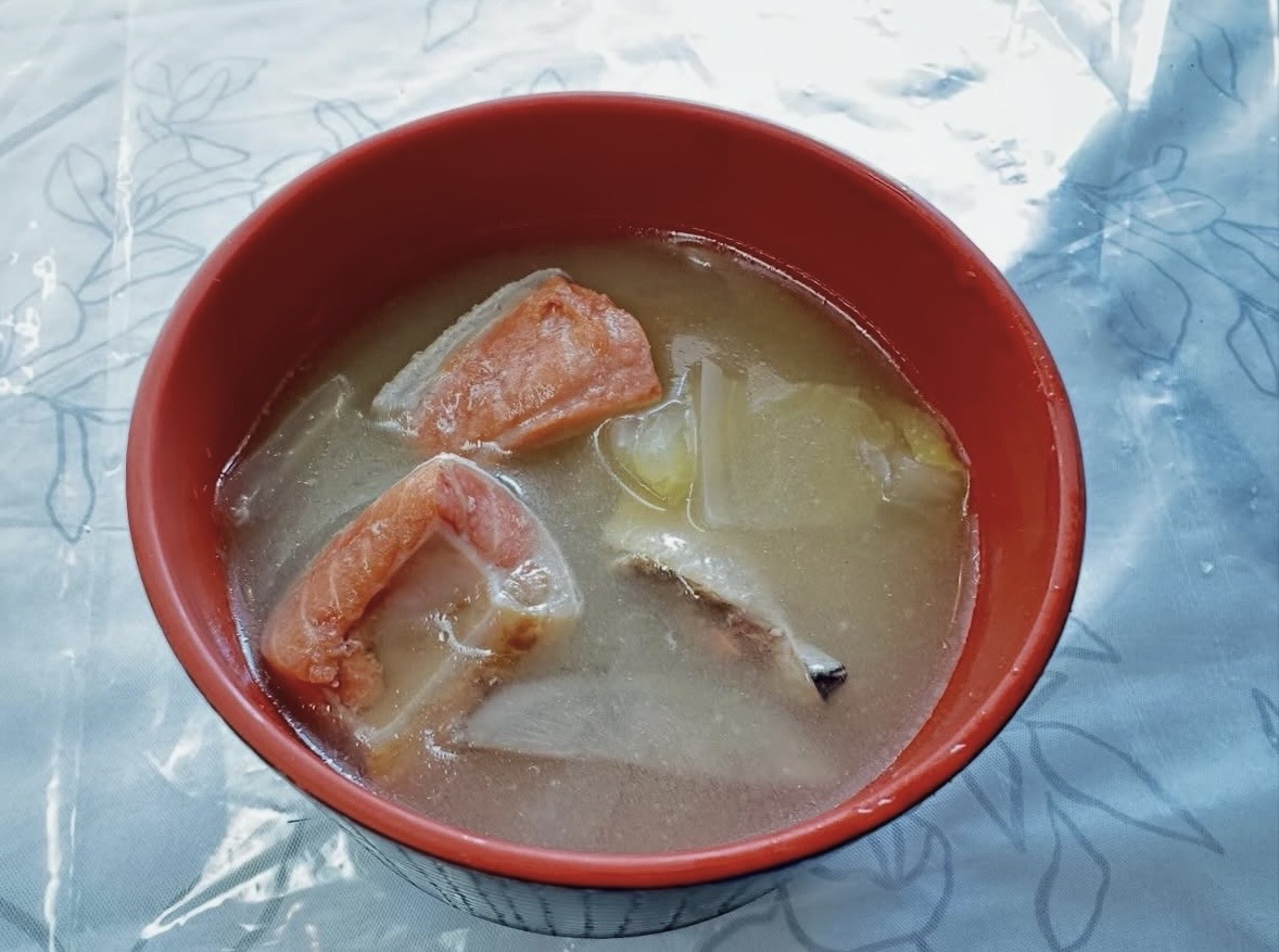 朝食の期間限定あら汁