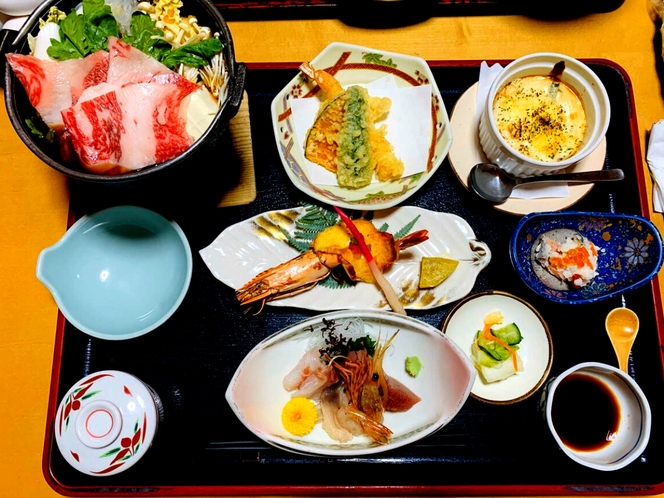 寿司・すき焼き付き　北海道贅沢膳
