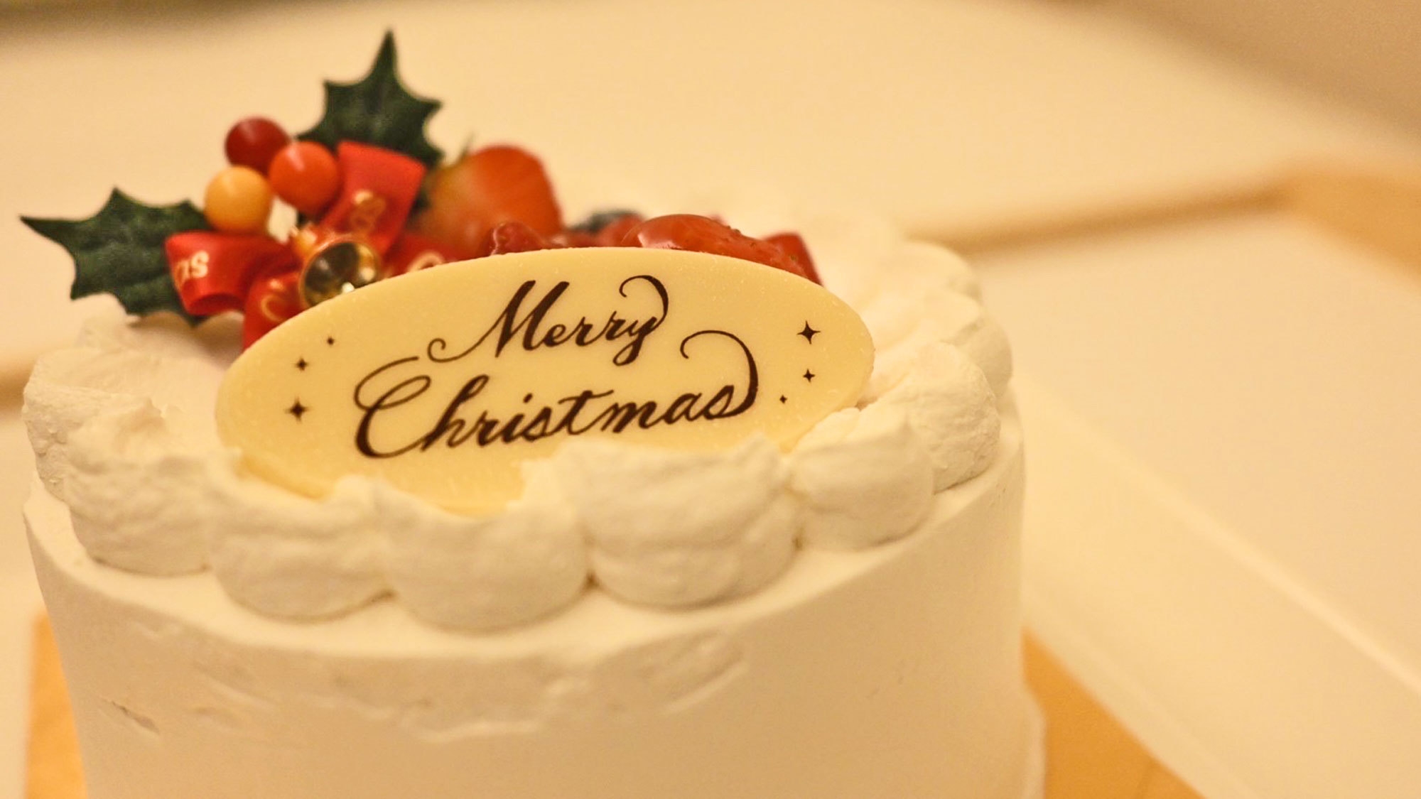 【クリスマス★プラン】〜ホテル特製クリスマスホールケーキ付〜お部屋でゆったりパーティ♪＜朝食付＞