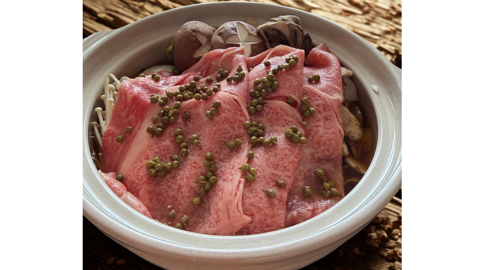 【—熊野牛山椒鍋 —】冬季限定の味わい…熊野牛と山椒が香る、花圃の里名物の“至福の冬鍋”