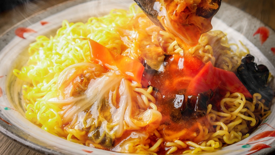 【朝食】小樽名物グルメ「あんかけ焼きそば」はおすすめメニューです♪