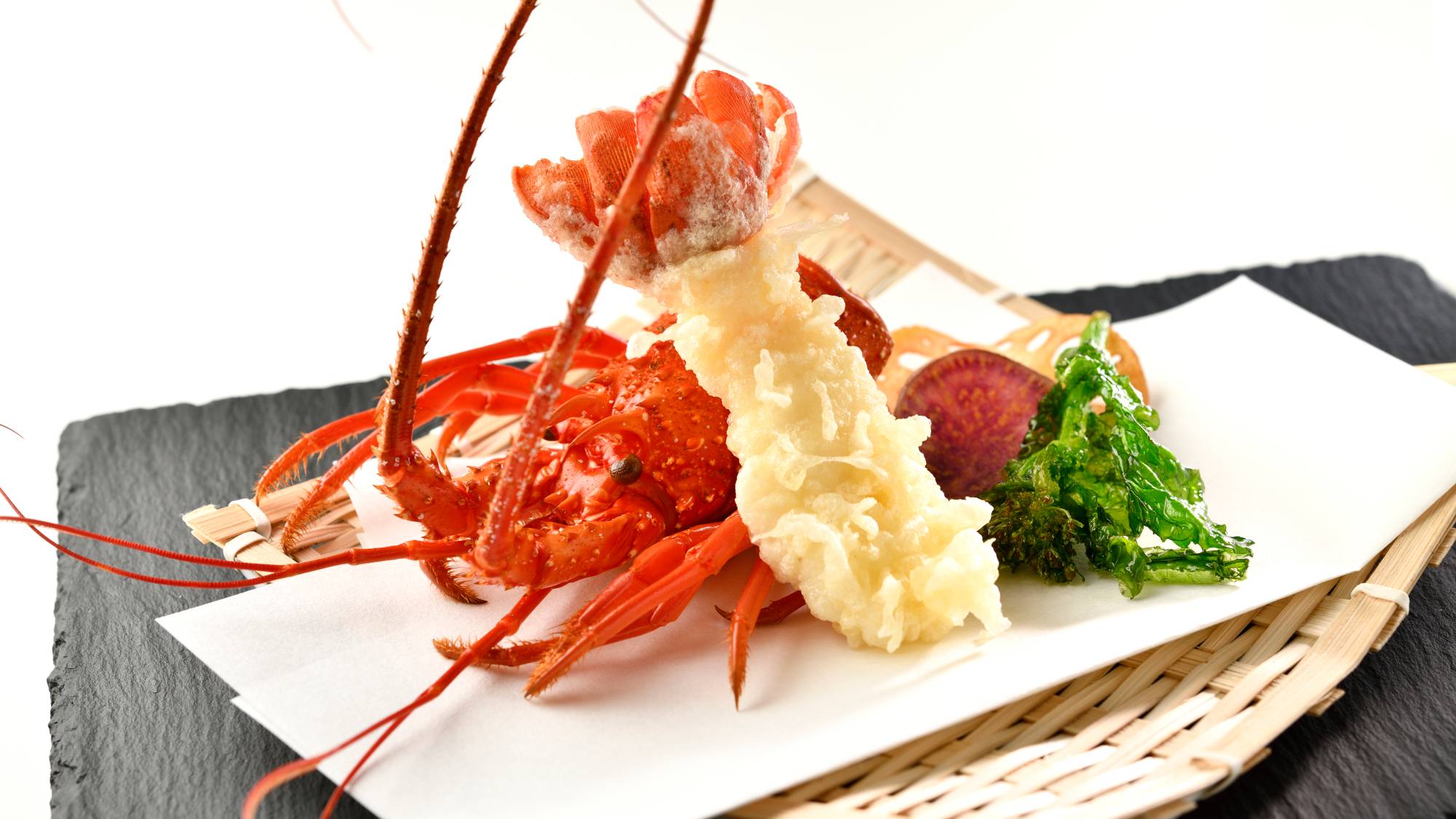 ・【夕食一例】伊勢海老の天ぷら