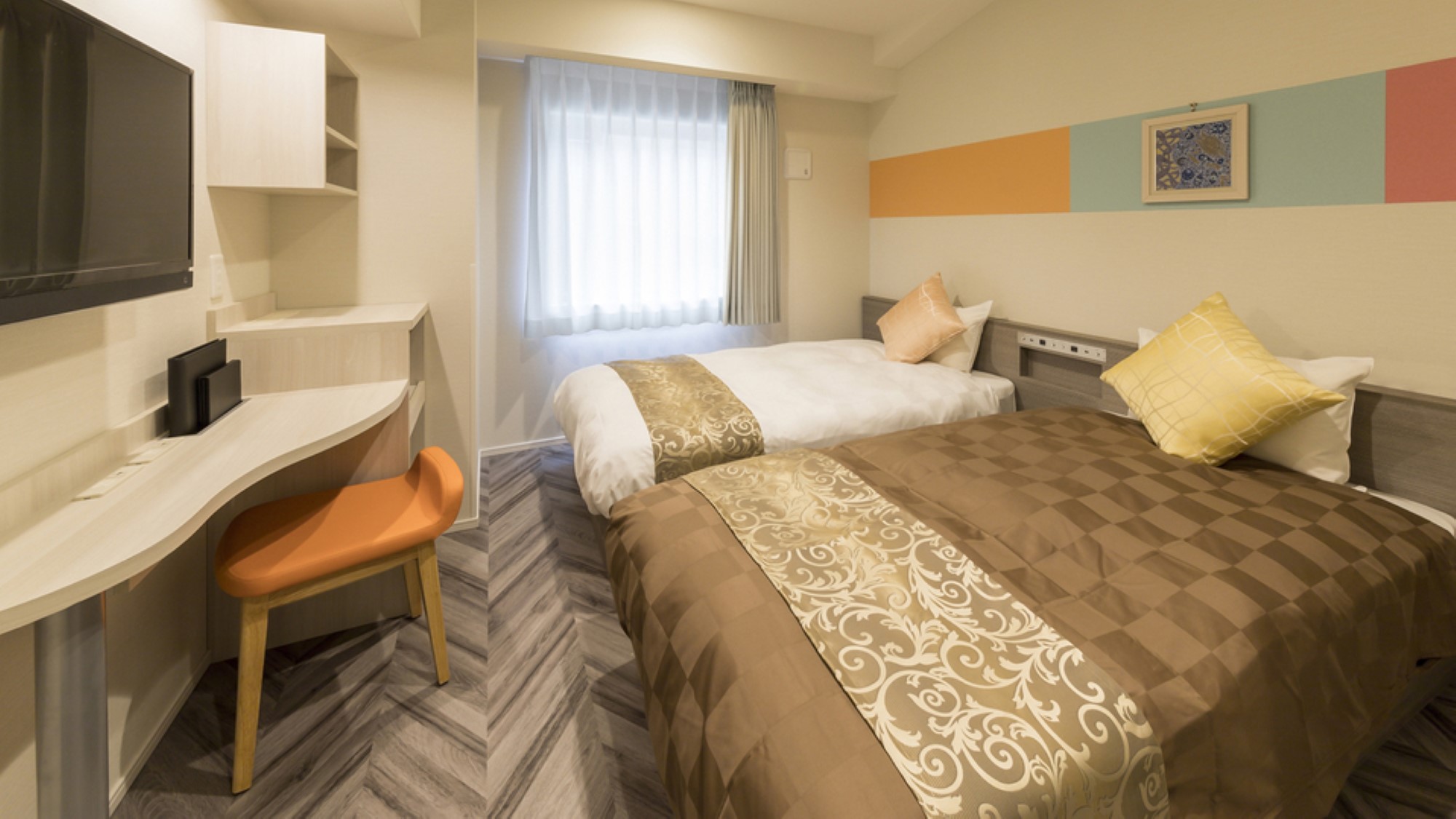 スタンダードツインルーム16平米/1~2名/シングルベッド2台