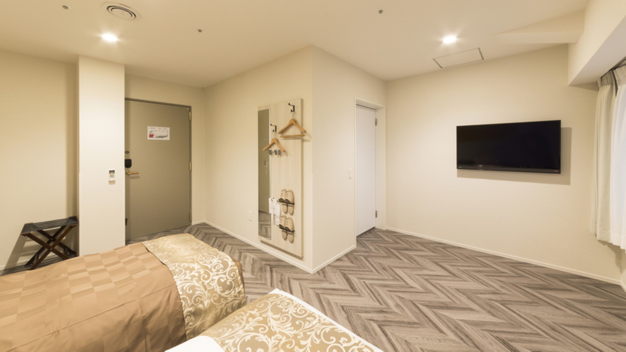 ユニバーサルツインルーム21平米/1~2名/シングルベッド2台