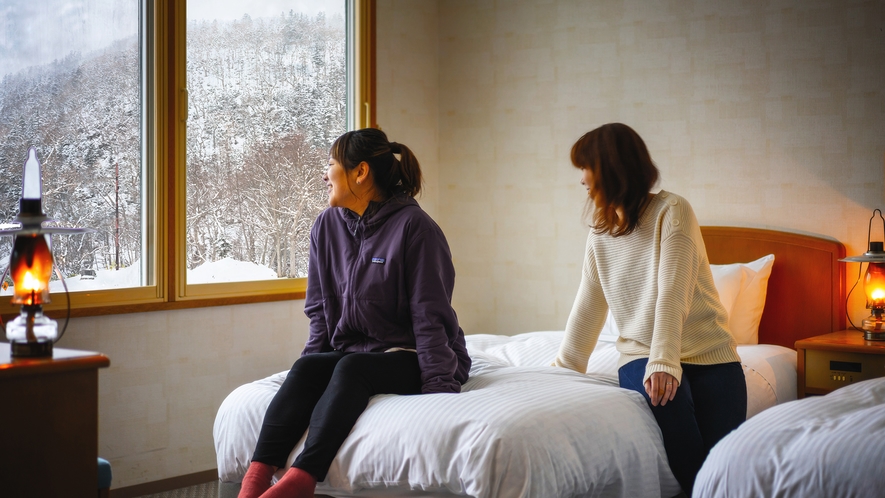 【客室イメージ】暖かなお部屋から見ゆる白銀の雪景色は格別！大地の果てにて楽しむ非日常