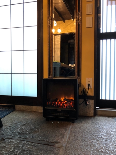 リビング温風暖炉