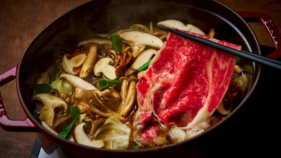 【HANARE・VILLA／和プレミアム御膳】 和牛鍋、鯛の酒蒸し、蟹いくら飯。贅を尽くした冬の美味