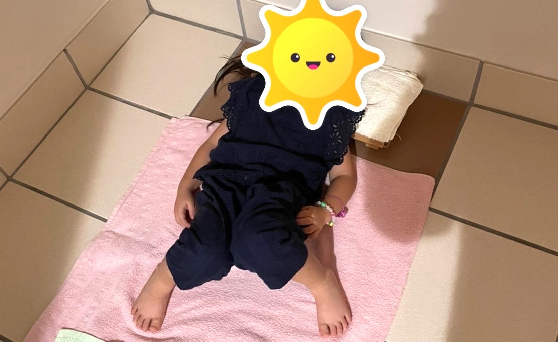 お子様も陶板浴がお好きです♪