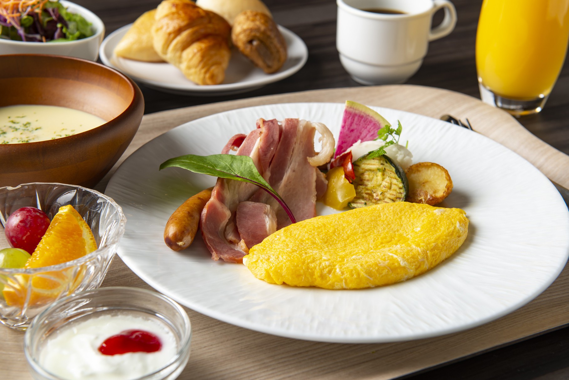 朝食セットメニュー例（洋食イメージ）