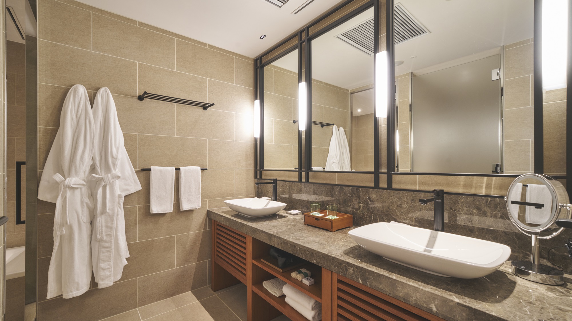 【2ベッドルームビーチハウス キング，ツイン】バスルーム