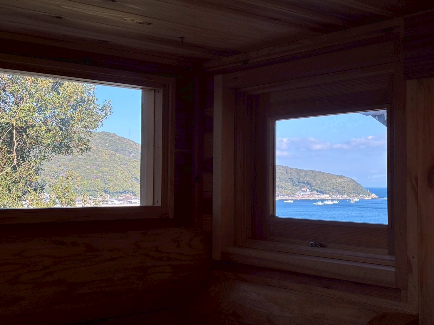 サウナ室からの眺め