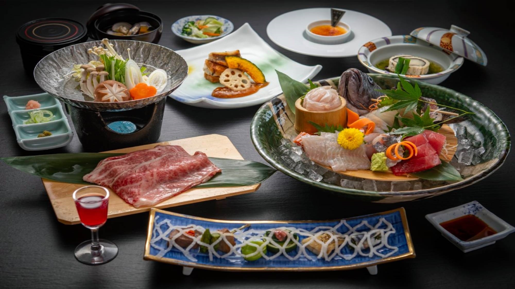 【舟盛り】×【黒毛和牛しゃぶしゃぶ】×【選べる逸品】3大メイン！グルメ満喫の贅沢プラン♪