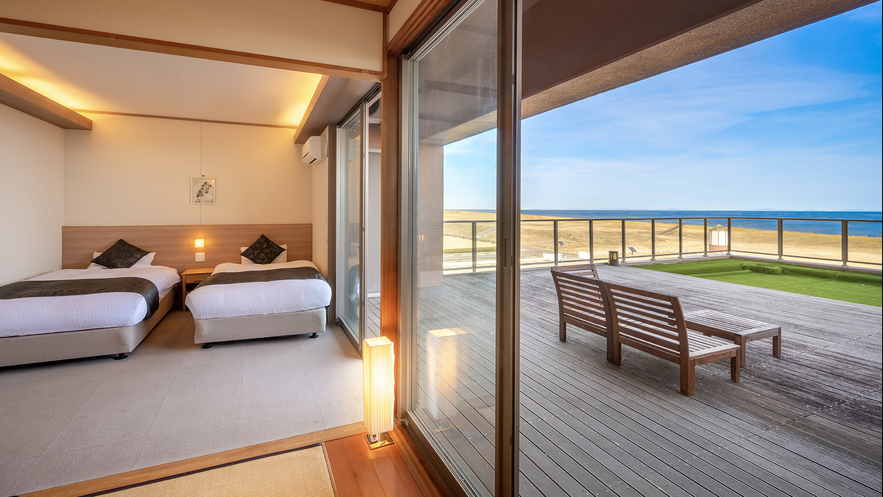 【太平洋ビュー◇バリアフリー和洋室】&ldquo;段差&rdquo;がなく安心してご滞在いただける空間デザインを