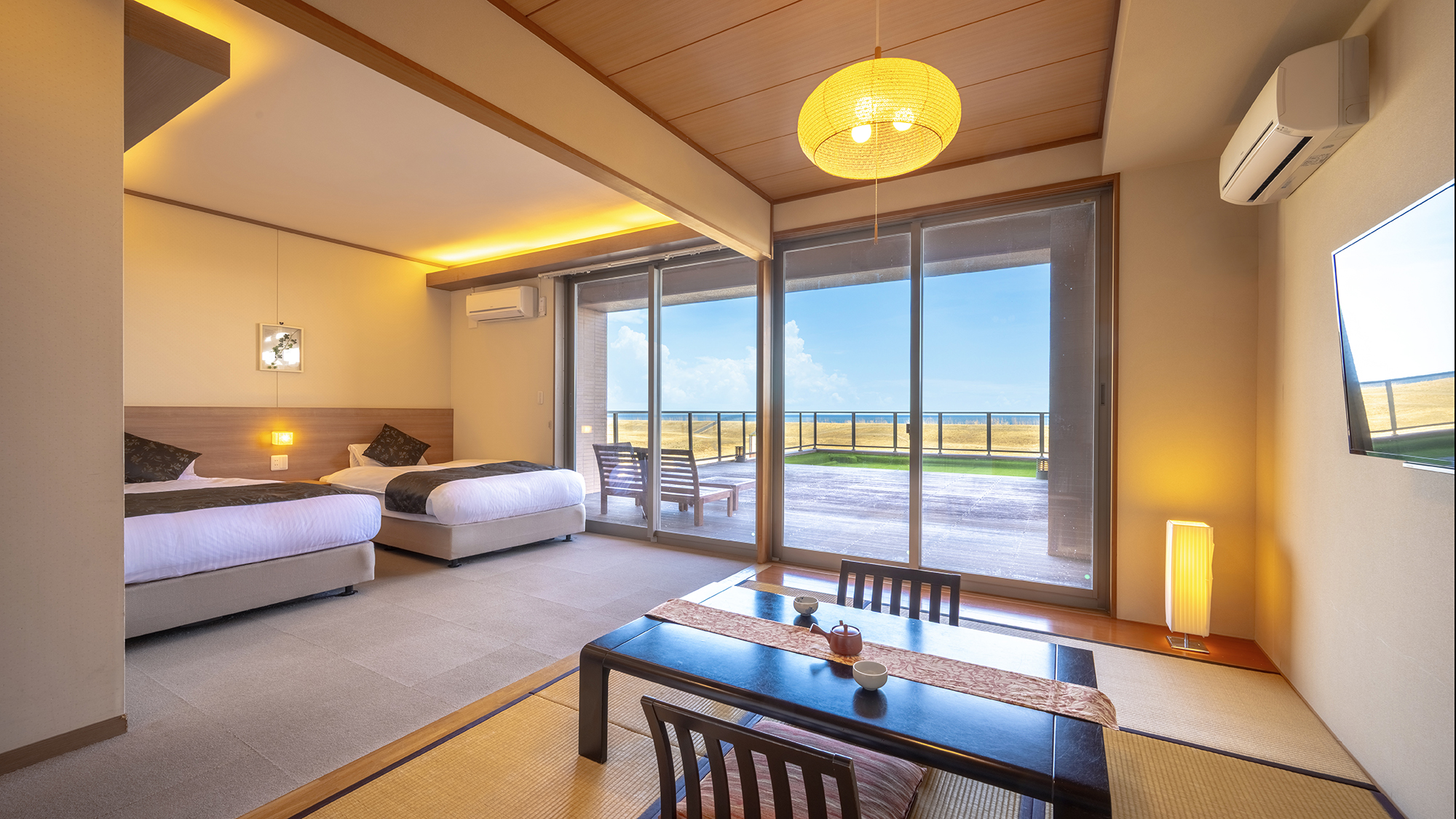 【太平洋ビュー◇バリアフリー和洋室】&ldquo;段差&rdquo;がなく安心してご滞在いただける空間デザインを