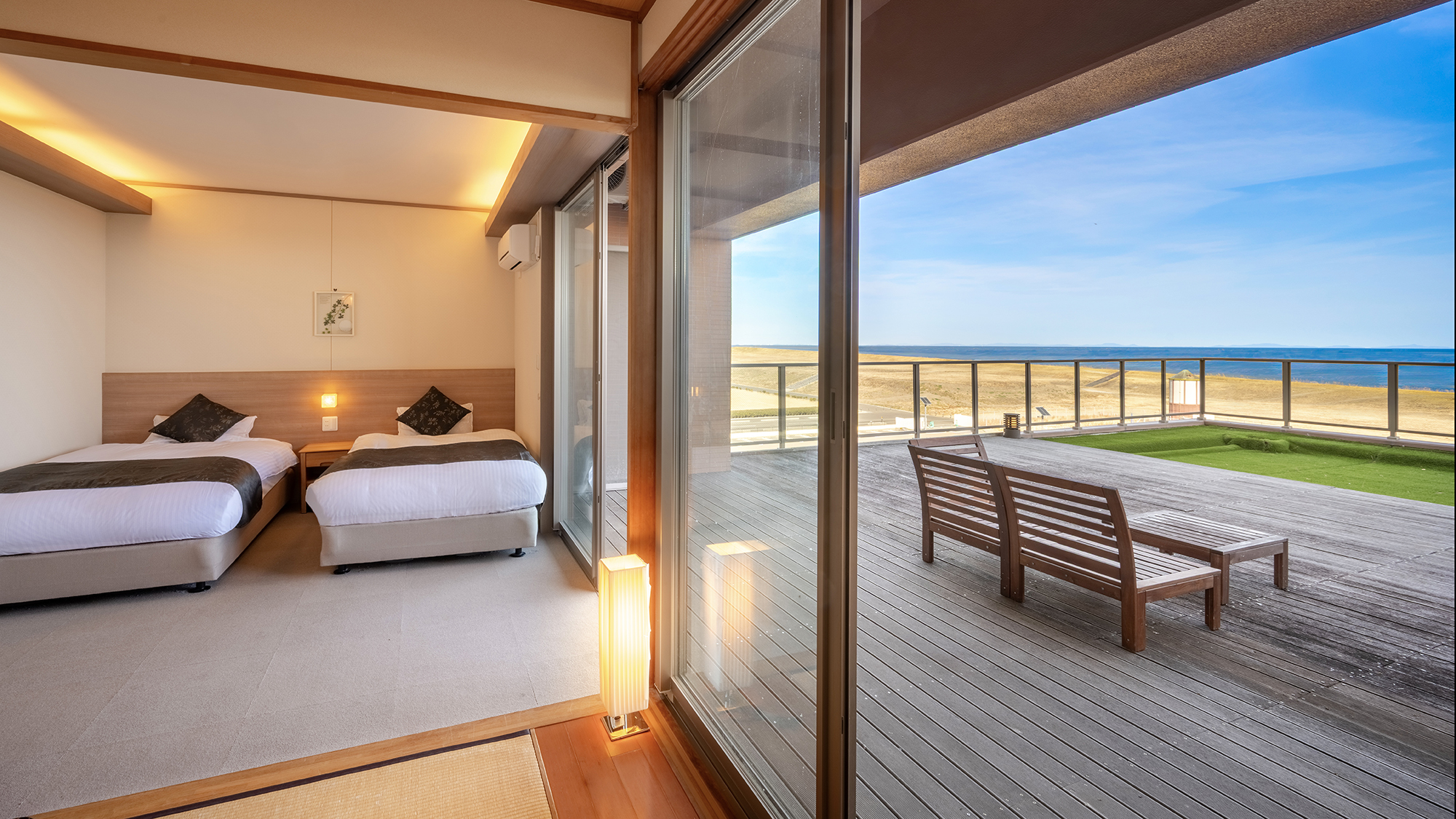 【太平洋ビュー◇バリアフリー和洋室】&ldquo;段差&rdquo;がなく安心してご滞在いただける空間デザインを