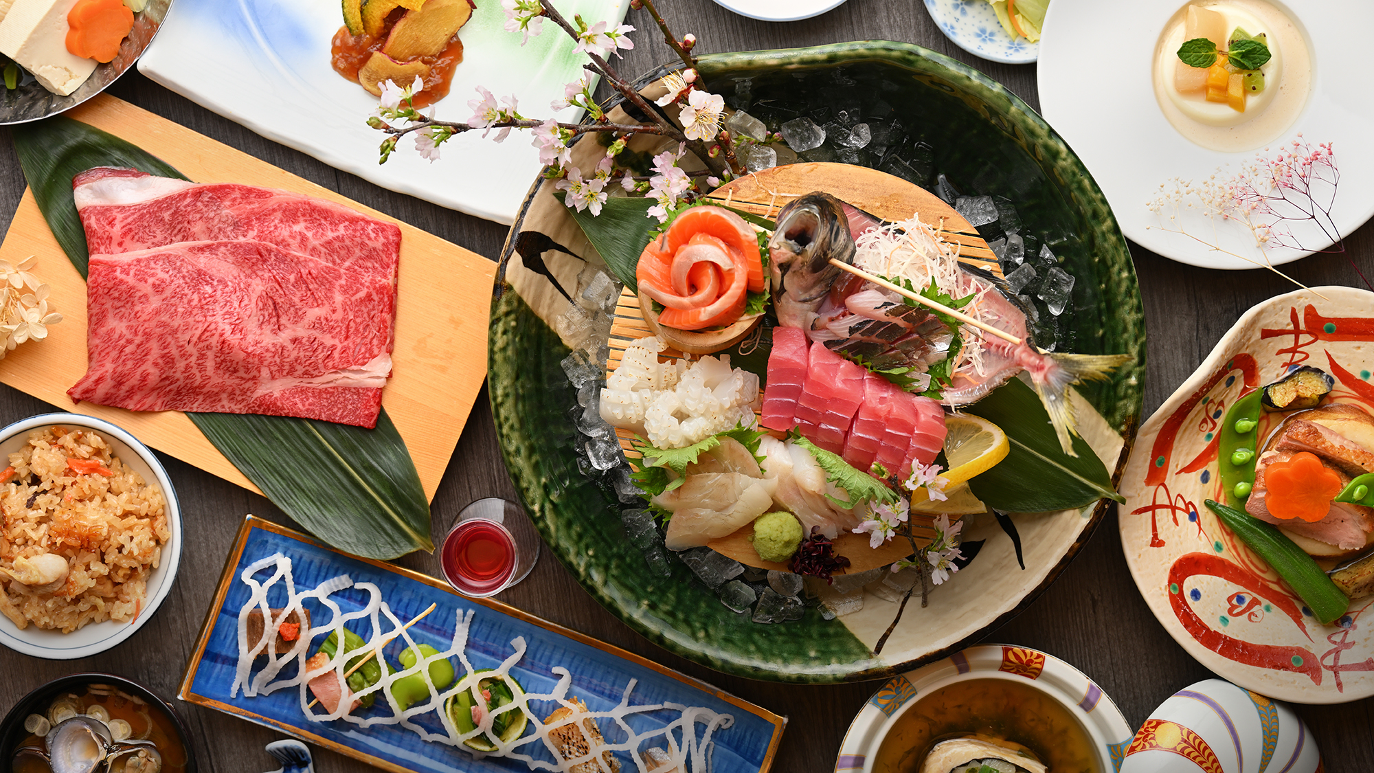 【地魚大皿盛り】&times;【黒毛和牛しゃぶしゃぶ】&times;【選べる逸品】欲張り三大メイン♪