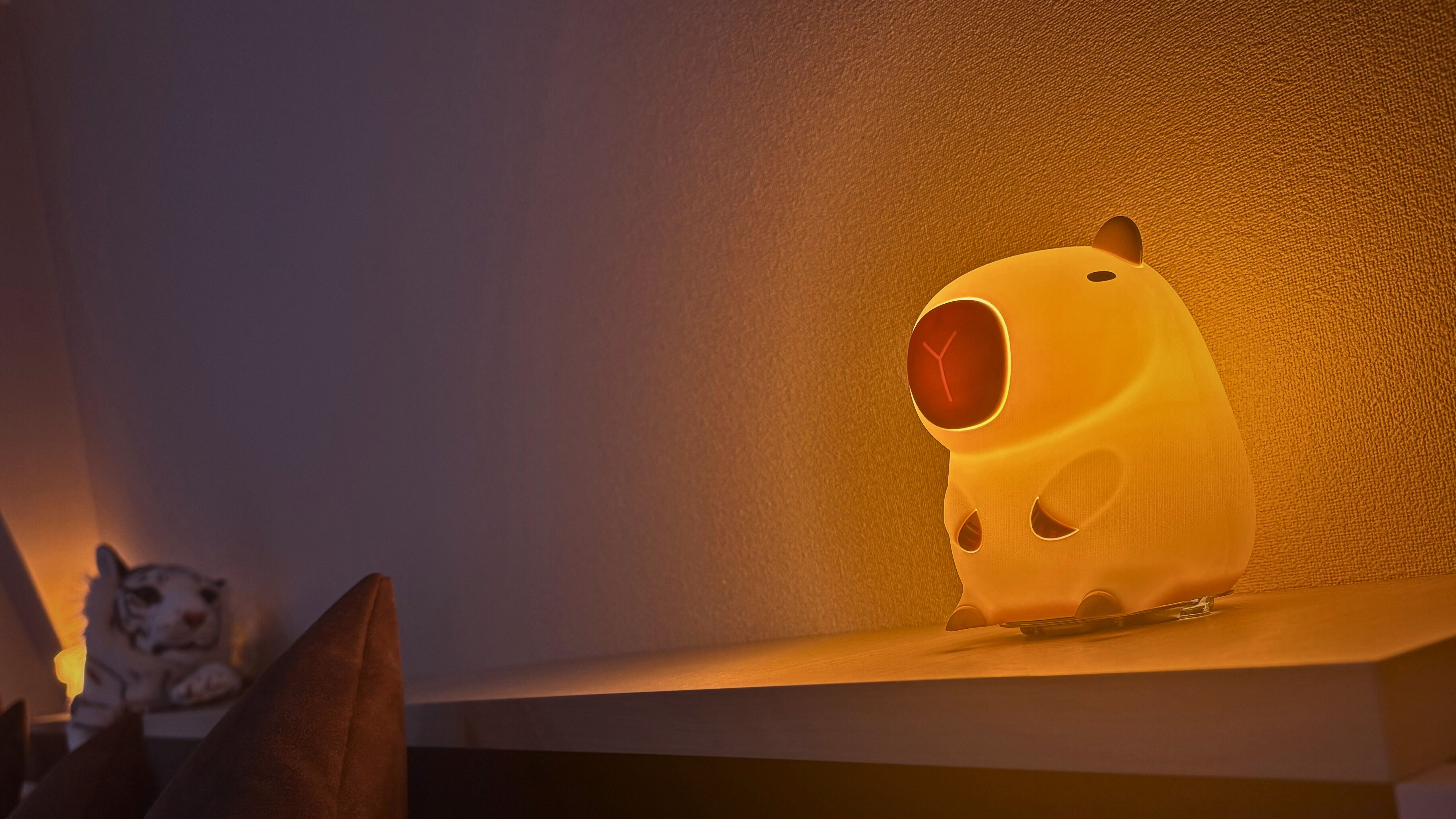 カピバラライトが客室をほっこり癒してくれます♪