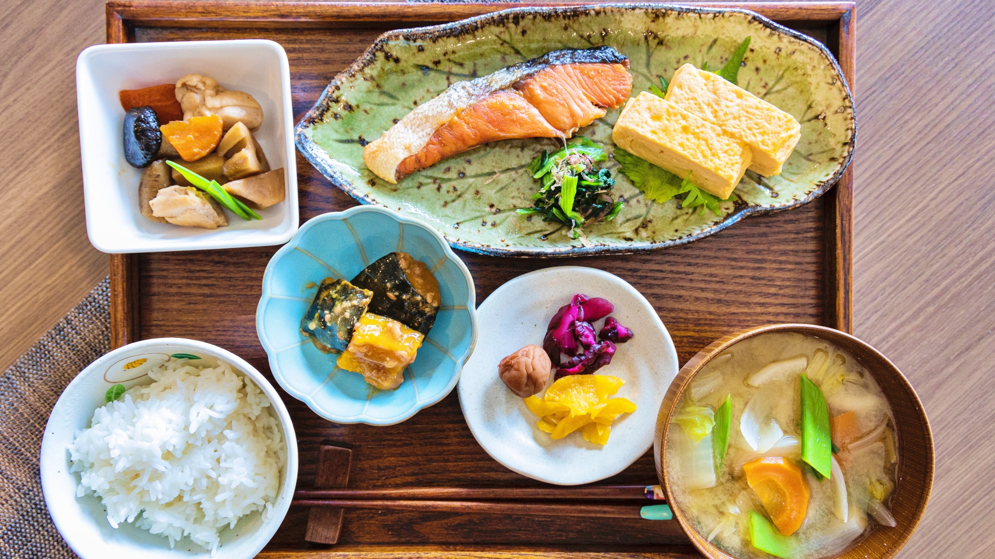【朝食イメージ】免疫力アップのメニューを中心にした手作りの朝食をお楽しみください。