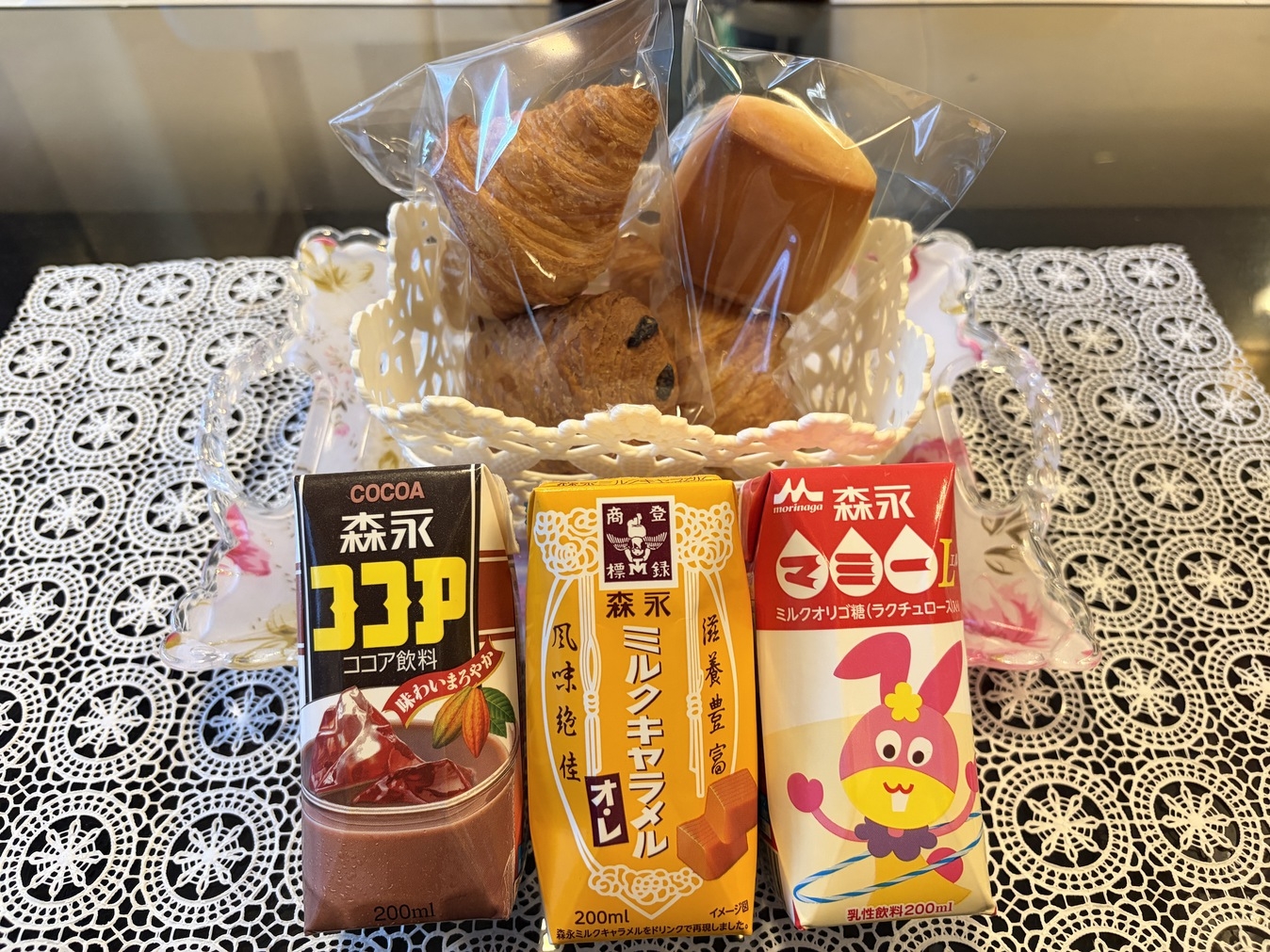 【春桜セール】朝食付きセット（菓子パン+乳飲料）おいしい朝食で一日をスタート