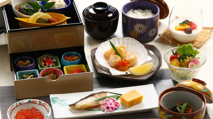 『いくら』や『殻付きホタテ』等、北海道を満喫する和朝食付きプラン