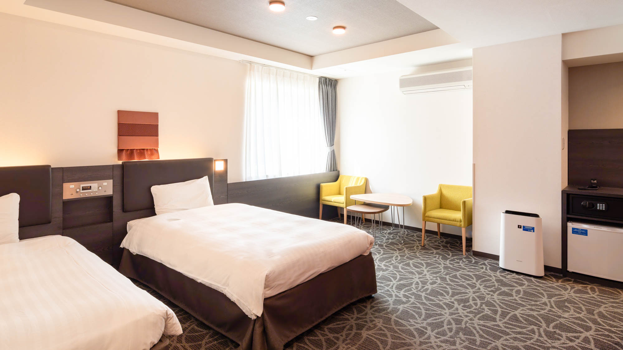 【2ベッドルーム】ツインハイクラス◆ベッド幅123cm×2台◆広さ32平米