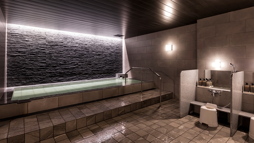 【モダン湯　瞑想気分。】無機質でスタイリッシュなデザインは「瞑想」が似合いの浴場