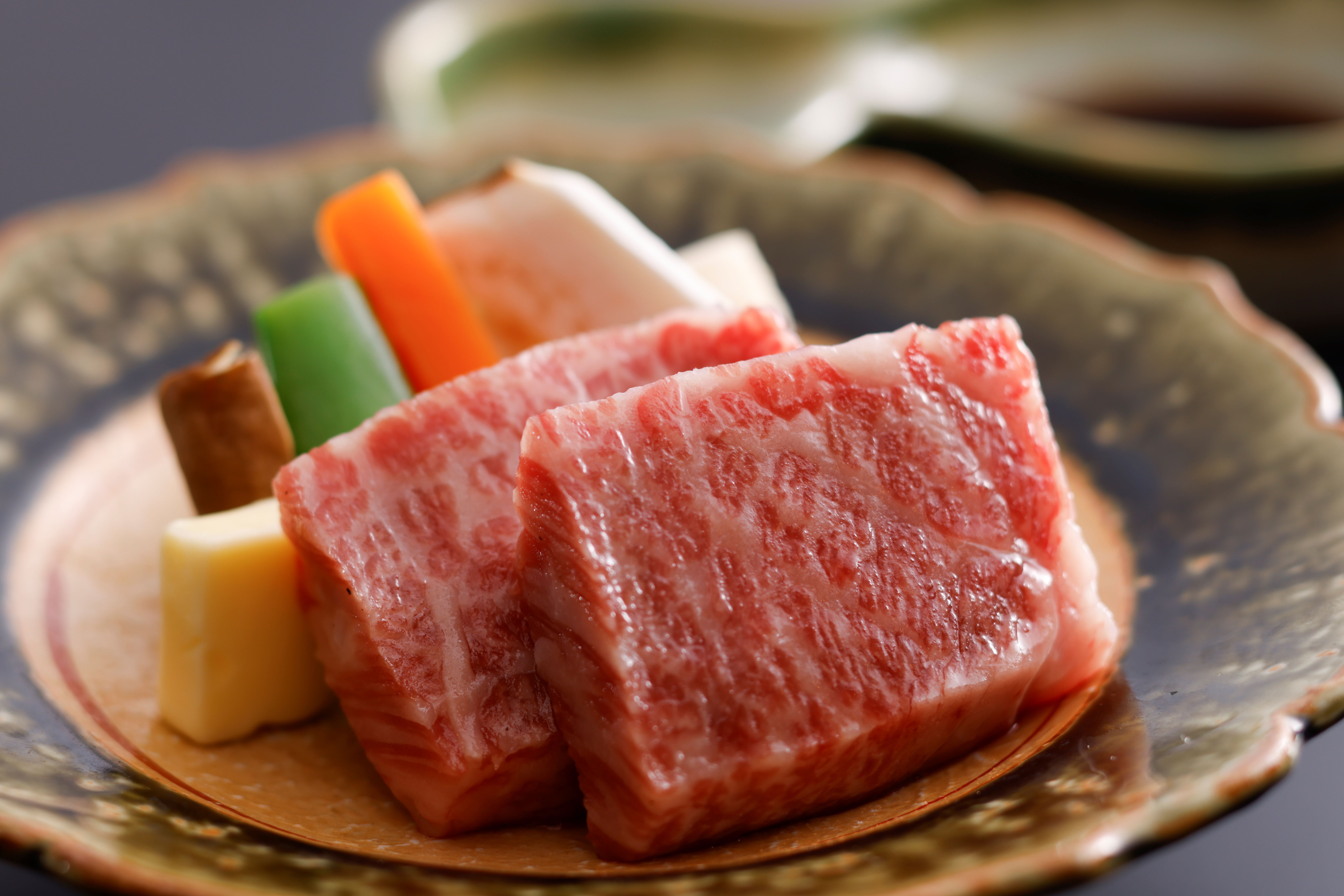 甲州牛の溶岩焼き
