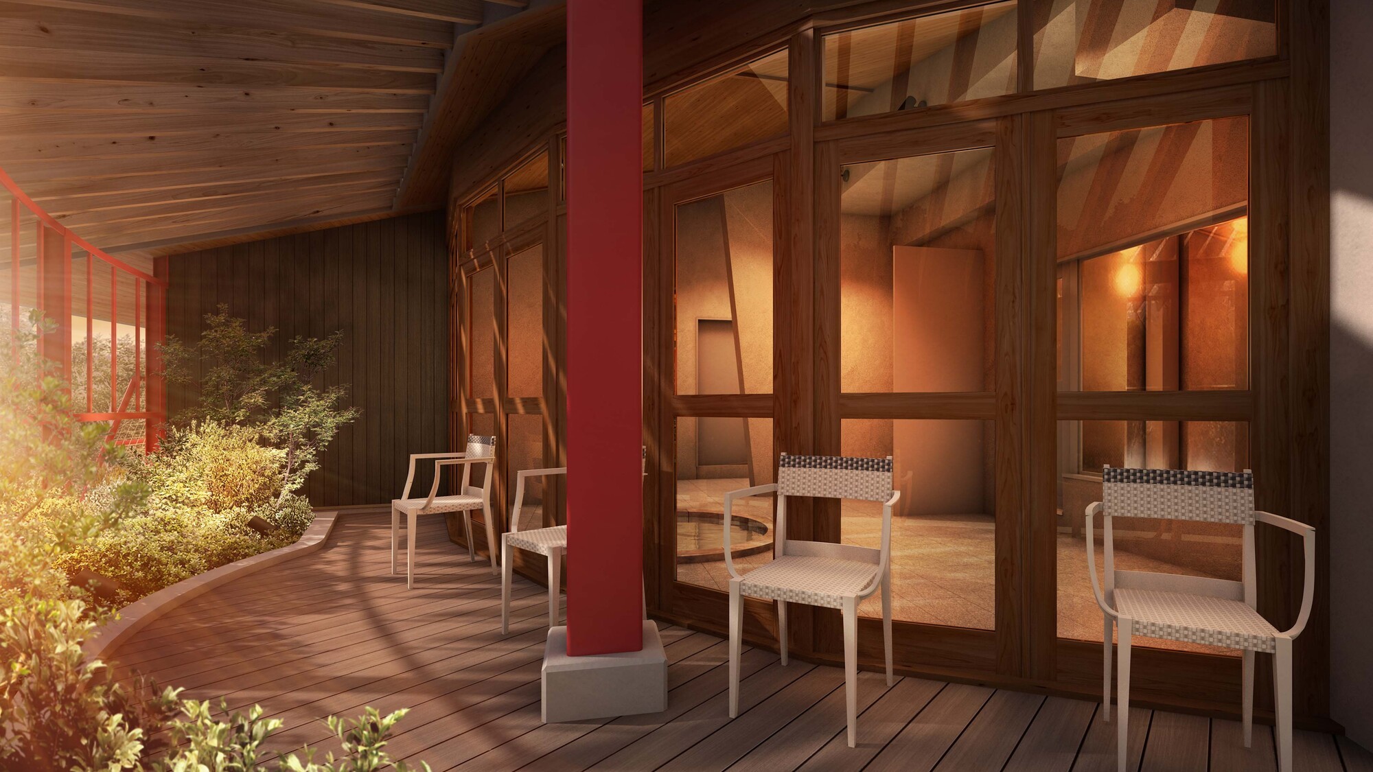 【新設】大浴場の外気浴スペースイメージ