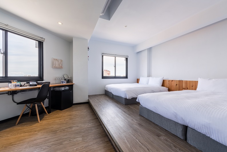 デラックス四人部屋、19平方メートル【キングベット2台】2