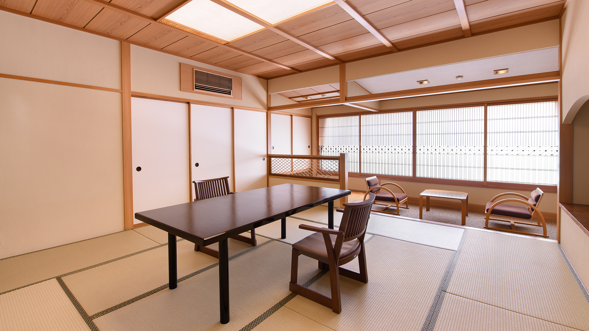 A【本館/54平米～】和室12.5畳+広縁(チェア付)温泉は大浴場派！（一例）