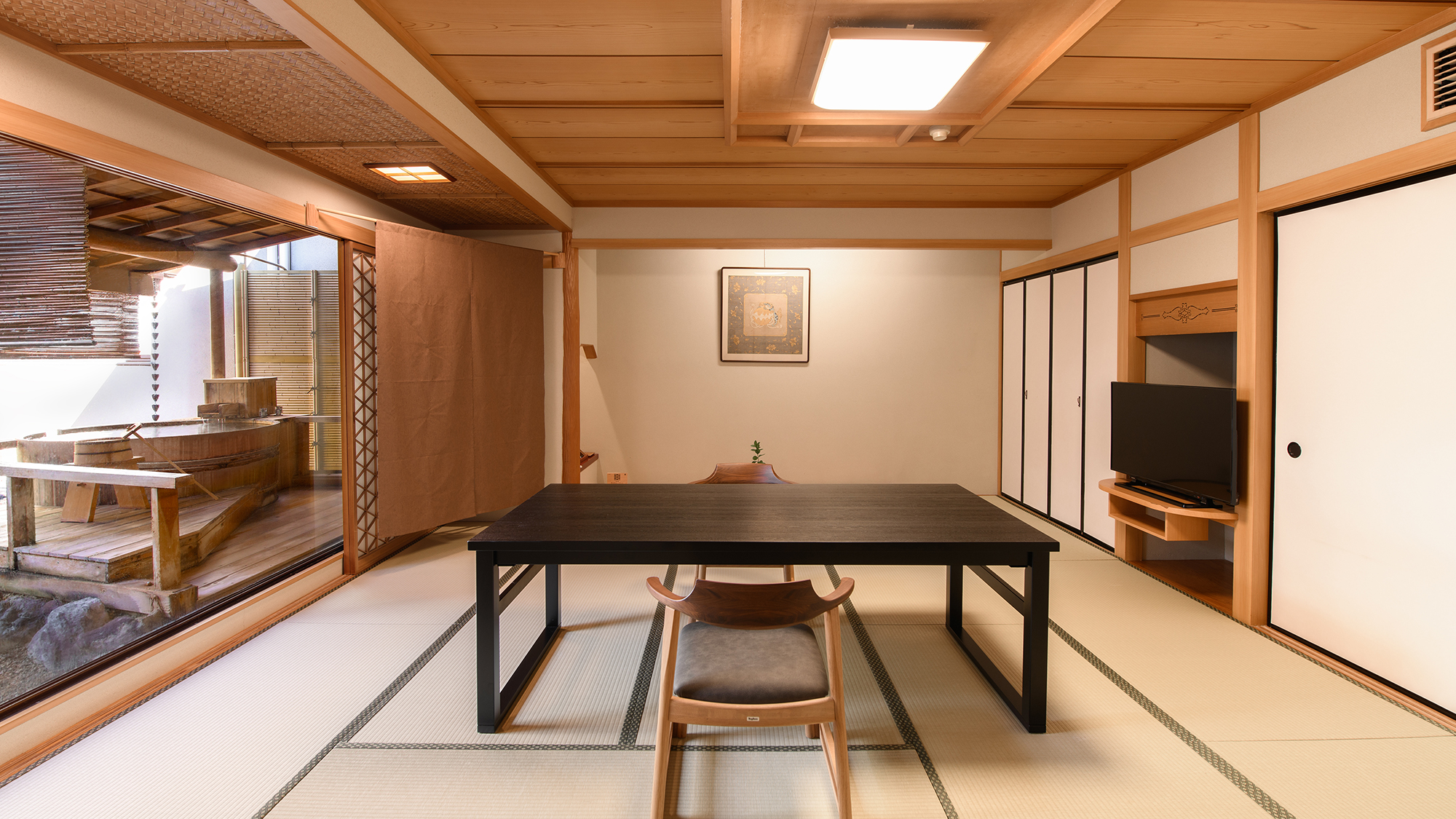 S【本館/80平米】和洋室（12.5畳+ベッドルーム）源泉露天風呂付