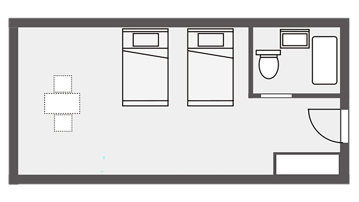 ドッグフレンドリールーム３６平米／平面図