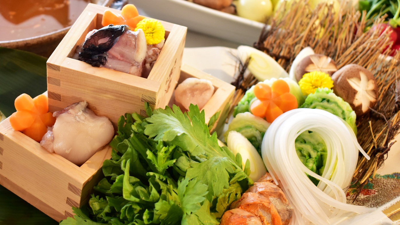 【冬・鮟鱇(あんこう)】福島県常磐沖から水揚げされる高級魚／鮟鱇のどぶ汁付き＜夕朝食付＞