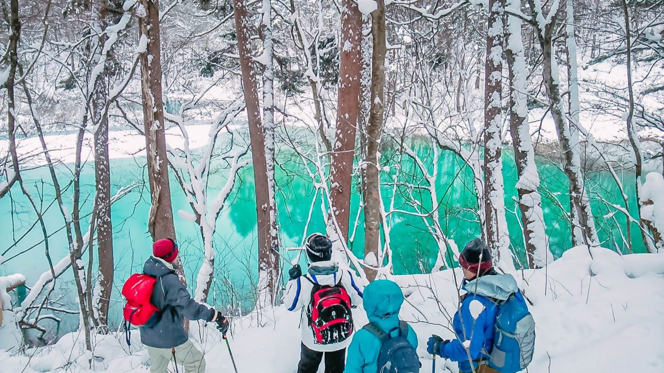スノーシュー五色沼ツアー体験